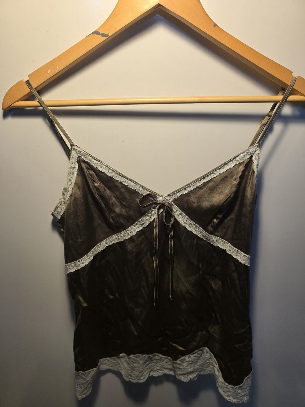 Banana Republic Silk lace cami top camisole Y2K 2000s babydoll chic soft goth